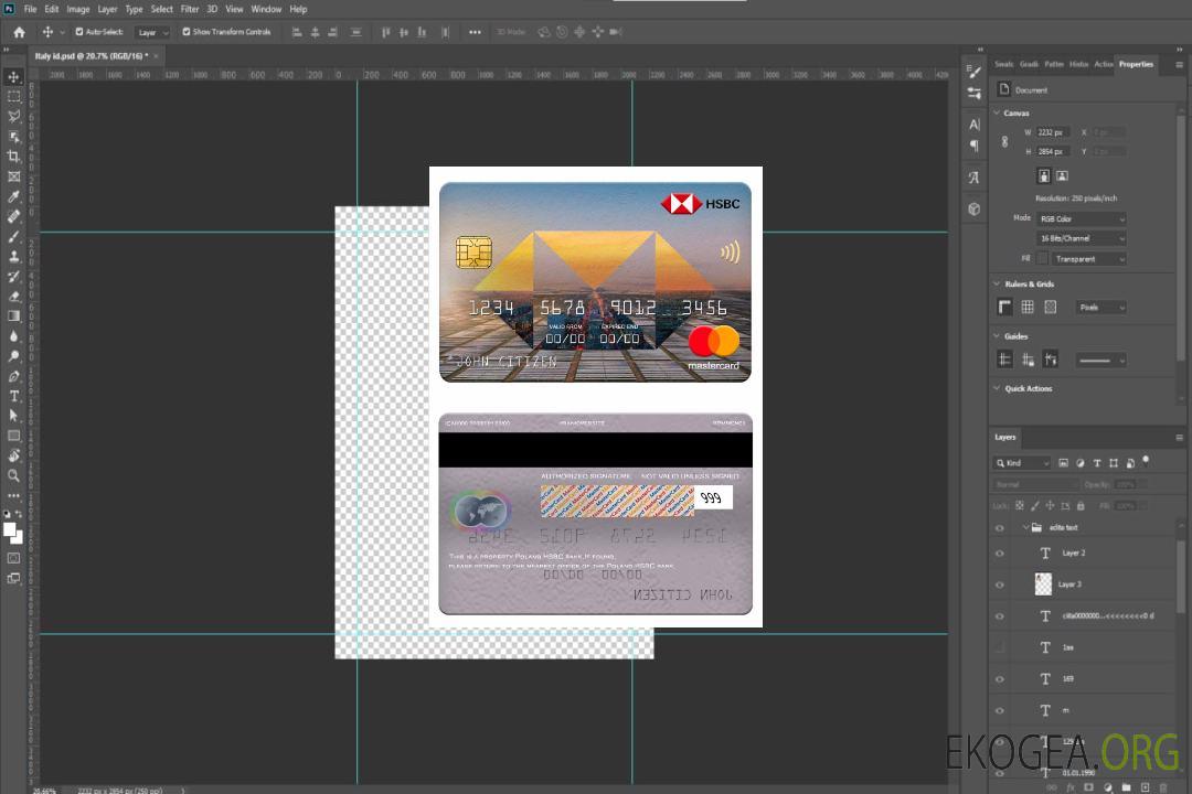 Pologne Mastercard de la banque HSBC template Pologne Mastercard de la banque HSBC template